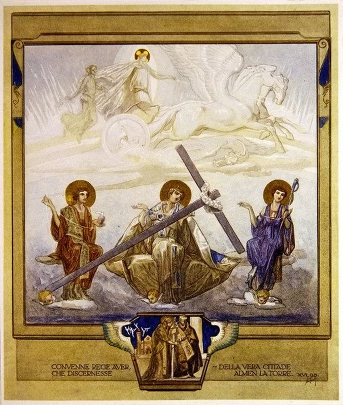 Illustrazione dalla Divina Commedia di Dante, Purgatorio, Canto XVI